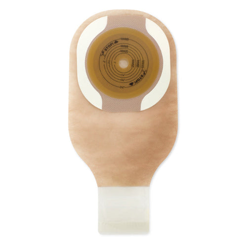 Hollister Premier One-Piece Drainable Ostomy Pouch – Flat Flextend Barrier, Lock 'n Roll Microseal Closure, Tape, Filter, Cut-to-fit