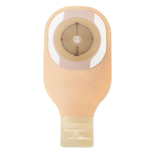 Hollister CeraPlus™ One-Piece Drainable Ostomy Pouch – Flat Skin Barrier, Lock 'n Roll™ Microseal Closure w/o Filter, Tape Cut-To-Fit